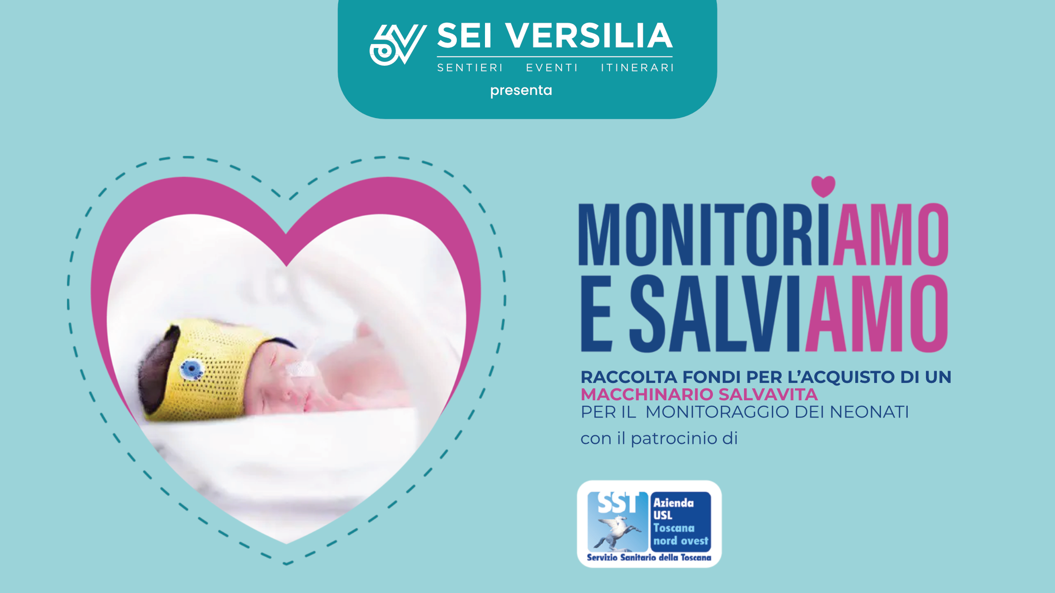 Monitoriamo e Salviamo: la raccolta fondi di SEI Versilia per donare un macchinario salvavita alla Neonatologia dell'Ospedale Versilia